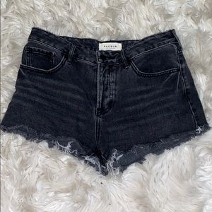 High rise jean shorts